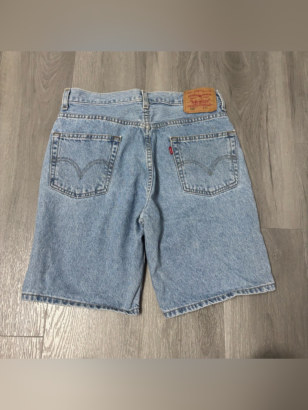 Levi's Vintage 2003 505 Regular Fit Light Wash Denim Men's Shorts Size W31